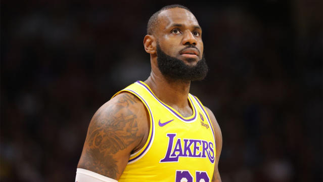 LeBron James posts photos in full Lakers jersey for first time