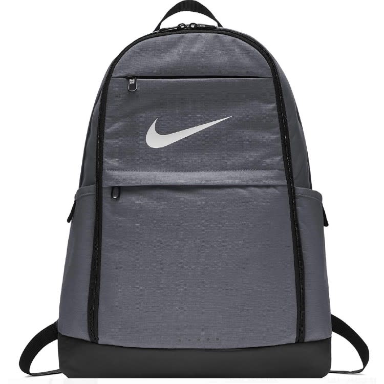 The shape of the NIKE Brasilia Backpack can better fit sports gear. (Photo: Walmart)