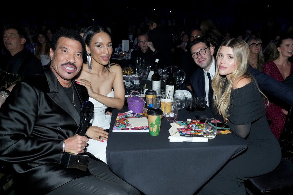 Lionel Richie, Lisa Parigi, Elliot Grainge and Sofia Richie attend the 37th Annual Rock & Roll Hall of Fame Induction Ceremony at Microsoft Theater on Nov. 05, 2022 in Los Angeles, California. 