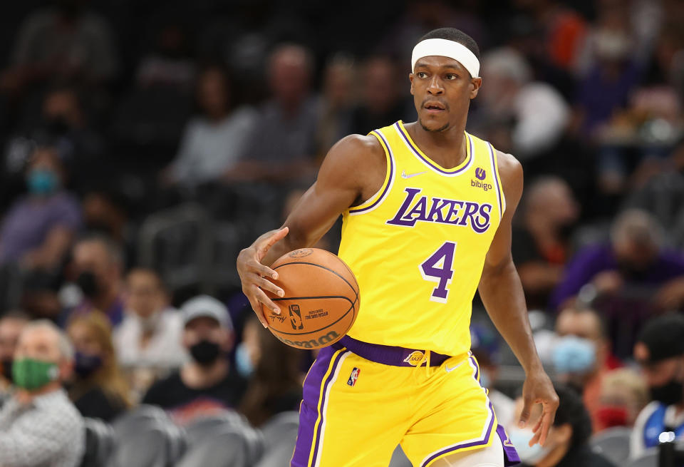 洛杉磯湖人Rajon Rondo。 (Photo by Christian Petersen/Getty Images)