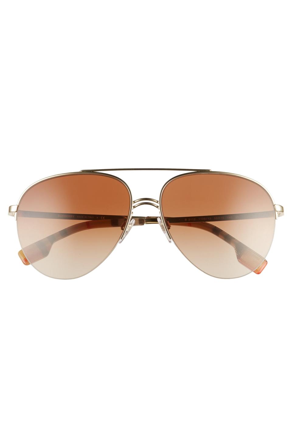 10) 59mm Polarized Aviator Sunglasses