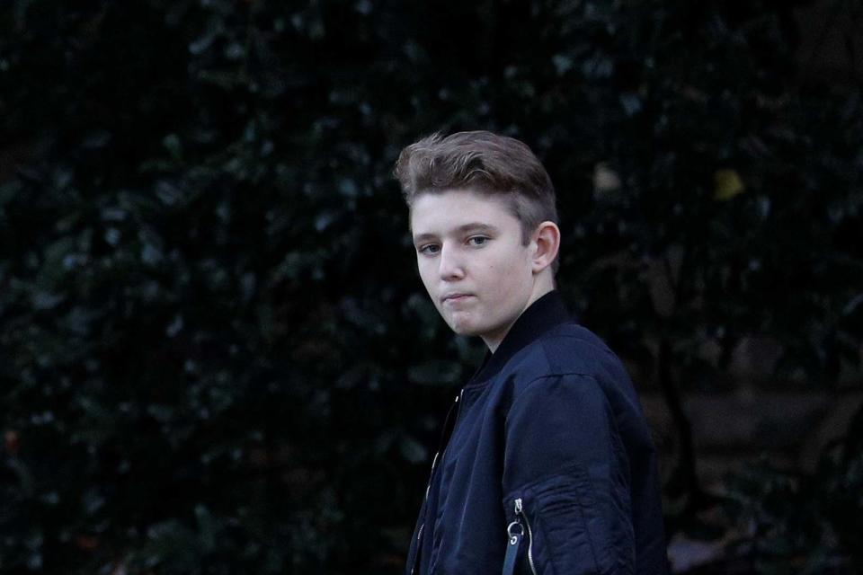 Barron Trump was diagnosed with coronavirus at the same time as his parents (REUTERS)