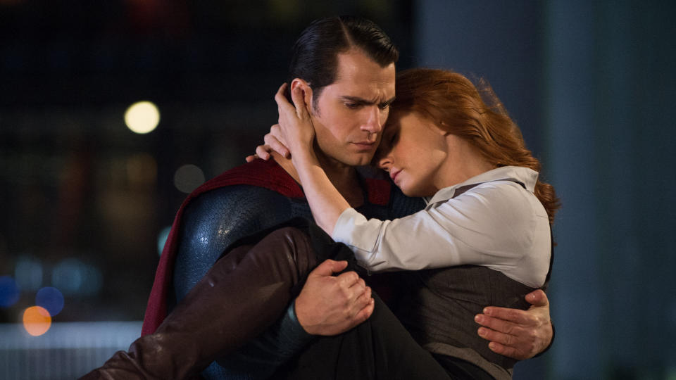 Henry Cavill as Superman and Amy Adams as Lois Lane. (Credit: Warner Bros)