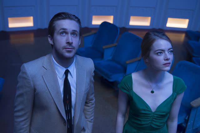 <p>Dale Robinette/Black Label Media/Kobal/Shutterstock</p> Ryan Gosling and Emma Stone in La La Land