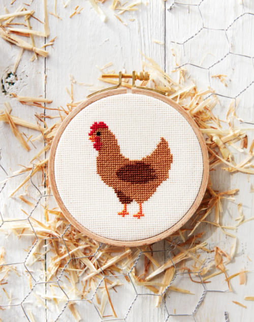 <p>If your mother hen's the crafty type, order up two of the same <a href="https://www.easy123art.com/shop/brand-licensed-kits/country-living-cross-stitch-kit-chicken" rel="nofollow noopener" target="_blank" data-ylk="slk:Country Living cross-stitch kits;elm:context_link;itc:0;sec:content-canvas" class="link "><em>Country Living</em> cross-stitch kits</a> and embark on a new hobby you can both pursue while you're all cooped up. Use future "stitch sessions" as time to both craft and catch up over the phone.</p>
