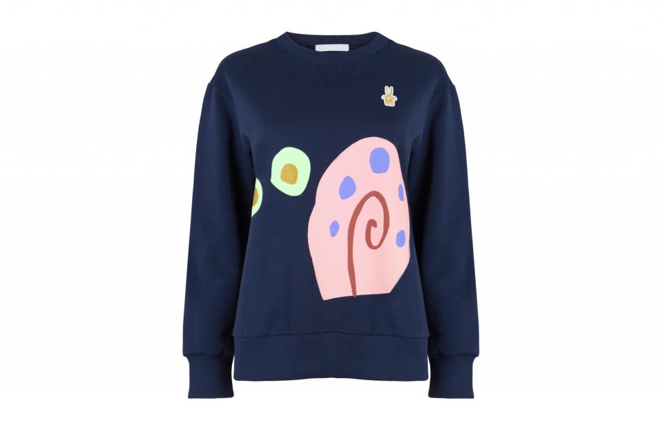 <p>Fun-loving designer Peter Jensen is celebrating the birthday of Spongebob Squarepants with a special one-off collection. Entitled Spongebob Gold, the print-heavy pieces feature much-loved cartoon characters along with Jensen’s signature bunny insignia.<br><a rel="nofollow noopener" href="https://www.farfetch.com/uk/shopping/women/peter-jensen/items.aspx" target="_blank" data-ylk="slk:Farfetch, from £70;elm:context_link;itc:0;sec:content-canvas" class="link "><em>Farfetch, from £70</em></a> </p>