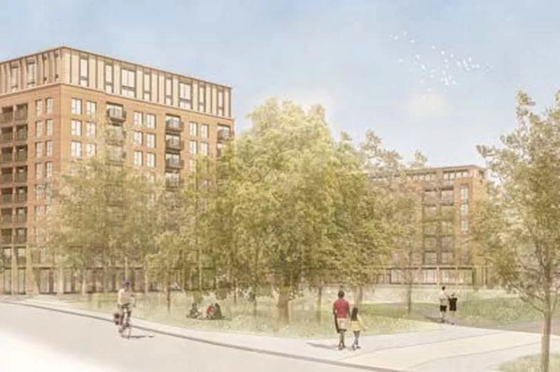 Artist impressions of new plans for Plot 5 at Bedminster Green