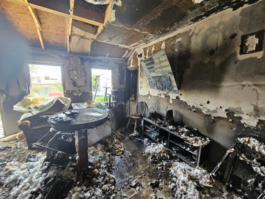 A family was left without a home after a battery ignited in a Leander home over the weekend | Courtesy Amanda Bianchi