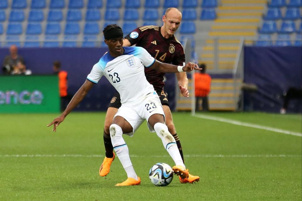 Dangerman: Chelsea winger Noni Madueke impressed for England U21s against Germany (Getty Images)