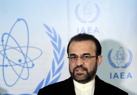 Iran's ambassador to the International Atomic Energy Agency (IAEA) Reza Najafi attends a news conference at the headquarters of the IAEA in Vienna December 11, 2013. REUTERS/Leonhard Foeger