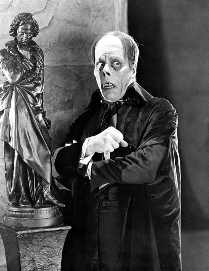 Lon Chaney stars in the 1925 silent horror classic “The Phantom of the Opera,” which will be screened with live music at the Jane Pickens Theatre in Newport.