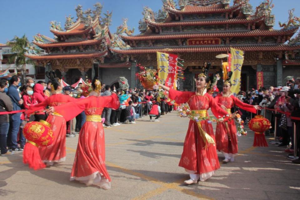 農曆大年初四，鹿耳門天后宮舉辦「迎喜神」慶典。（鹿耳門天后宮提供）