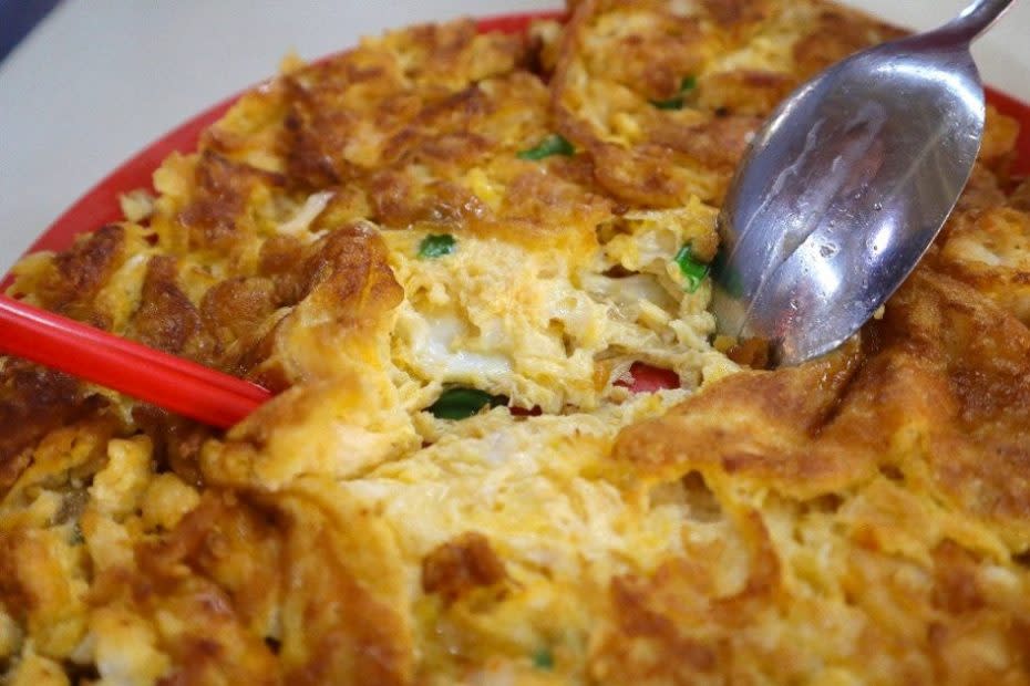 tong siew - omelette closeup