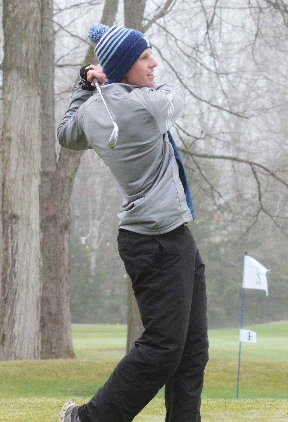 Petoskey's Jackson Jonker wrapped up Big North competition with a round of 83 Tuesday in Gaylord.