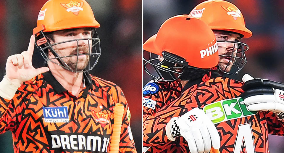 Travis Head starred for Sunrisers Hyderabad in their-record-breaking IPL victory against the Lucknow Super Giants. Pic: Getty