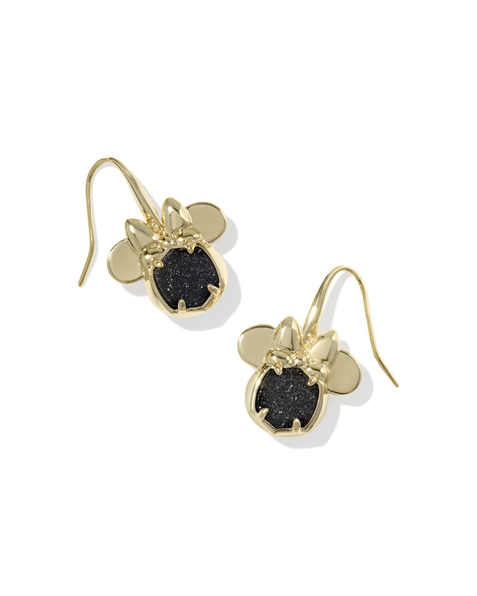 The Kendra Scott-Minnie Mouse drop earrings. 