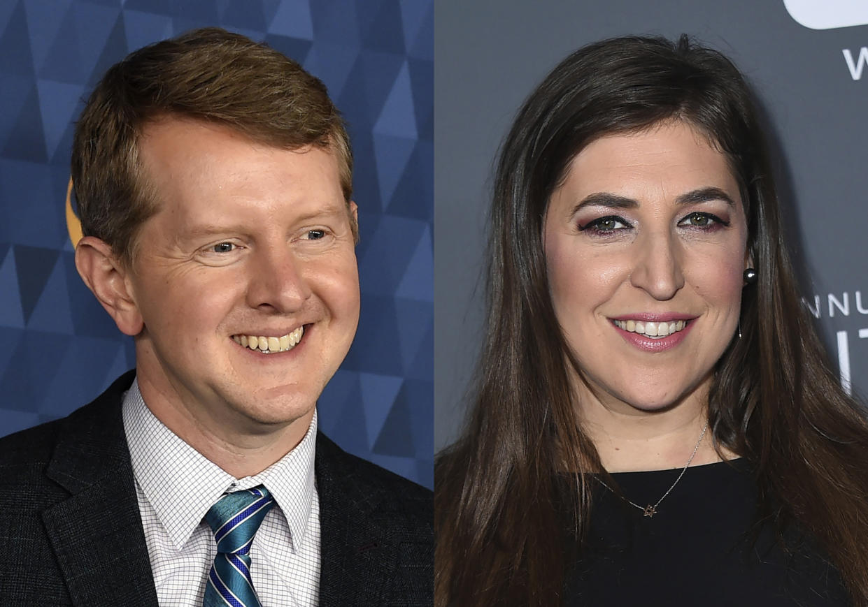 Ken Jennings and Mayim Bialik  have been tag-teaming as Jeopardy! hosts since last year. (Photo: AP Photo)