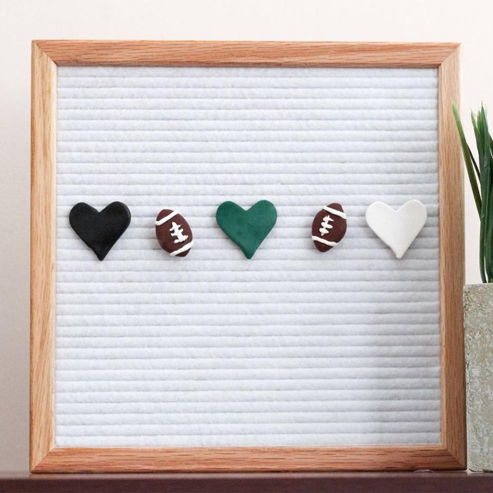 14) Football Letter Board Ornaments