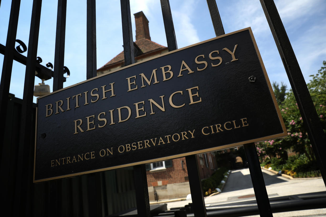 WASHINGTON, DC - JULY 10:  The residence of British Ambassador Sir Kim Darroch is shown July 10, 2019 in Washington, DC. Darroch has resigned his position as UK Ambassador to the United States following the publication of memos with observations about U.S. President Donald Trump. Darroch wrote, “Although my posting is not due to end until the end of this year, I believe in the current circumstances the responsible course is to allow the appointment of a new ambassador.”  (Photo by Win McNamee/Getty Images)