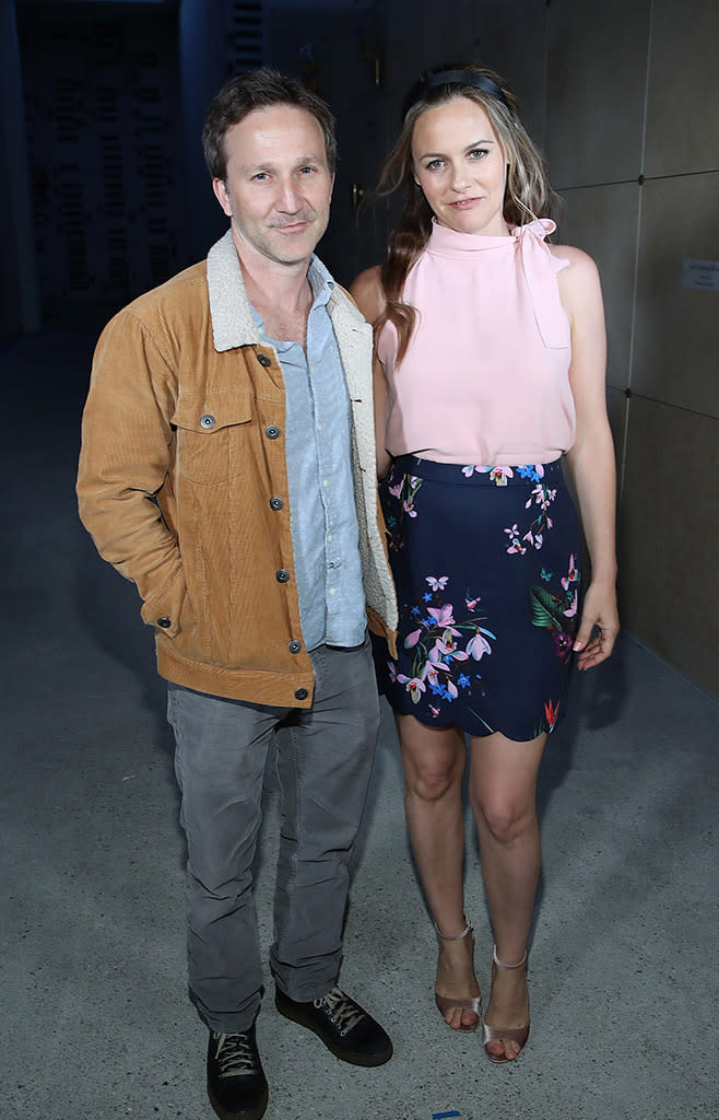 Breckin Meyer and Alicia Silverstone at 'Clueless' screening at Hollywood Forever Cemetery