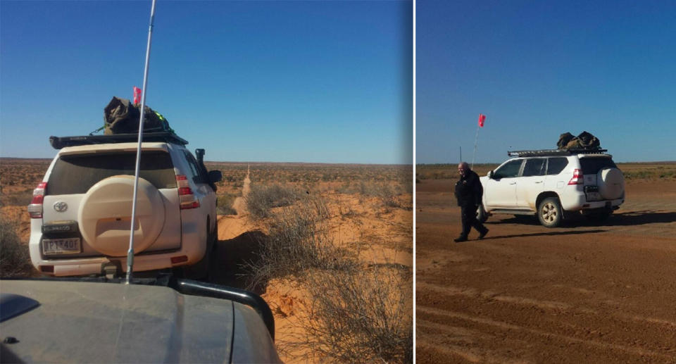 Bruce Atkinson's white 4WD. The man and the vehicle haven't been seen for more than 24 hours.