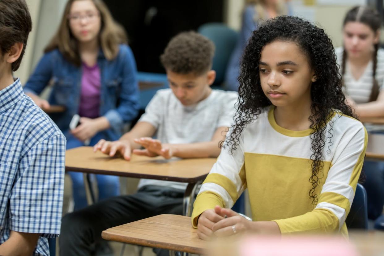 Race, class and gender can not only impact the education that students receive, but also the punishments they receive. <a href="https://www.gettyimages.com/detail/photo/diverse-group-of-teenage-high-school-students-royalty-free-image/1135672430" rel="nofollow noopener" target="_blank" data-ylk="slk:Courtney Hale/iStock / Getty Images Plus via Getty Images;elm:context_link;itc:0;sec:content-canvas" class="link ">Courtney Hale/iStock / Getty Images Plus via Getty Images</a>