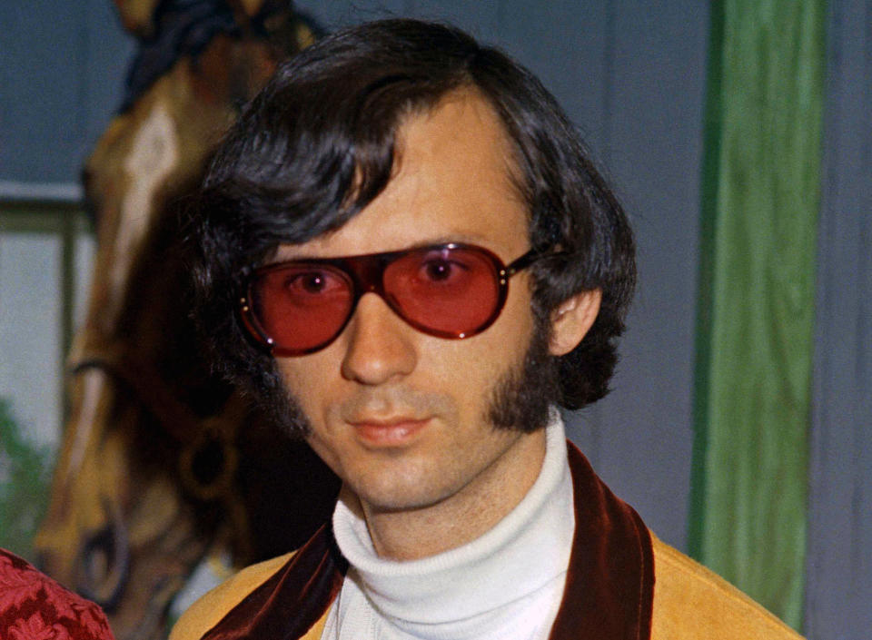 FILE - Mike Nesmith of The Monkees singing group appears at press conference at Warwick Hotel in New York on July 6, 1967. Nesmith, the guitar-strumming member of the 1960s, made-for-television rock band The Monkees, died at home Friday of natural causes, his family said in a statement. He was 78. (AP Photo/RH, File)