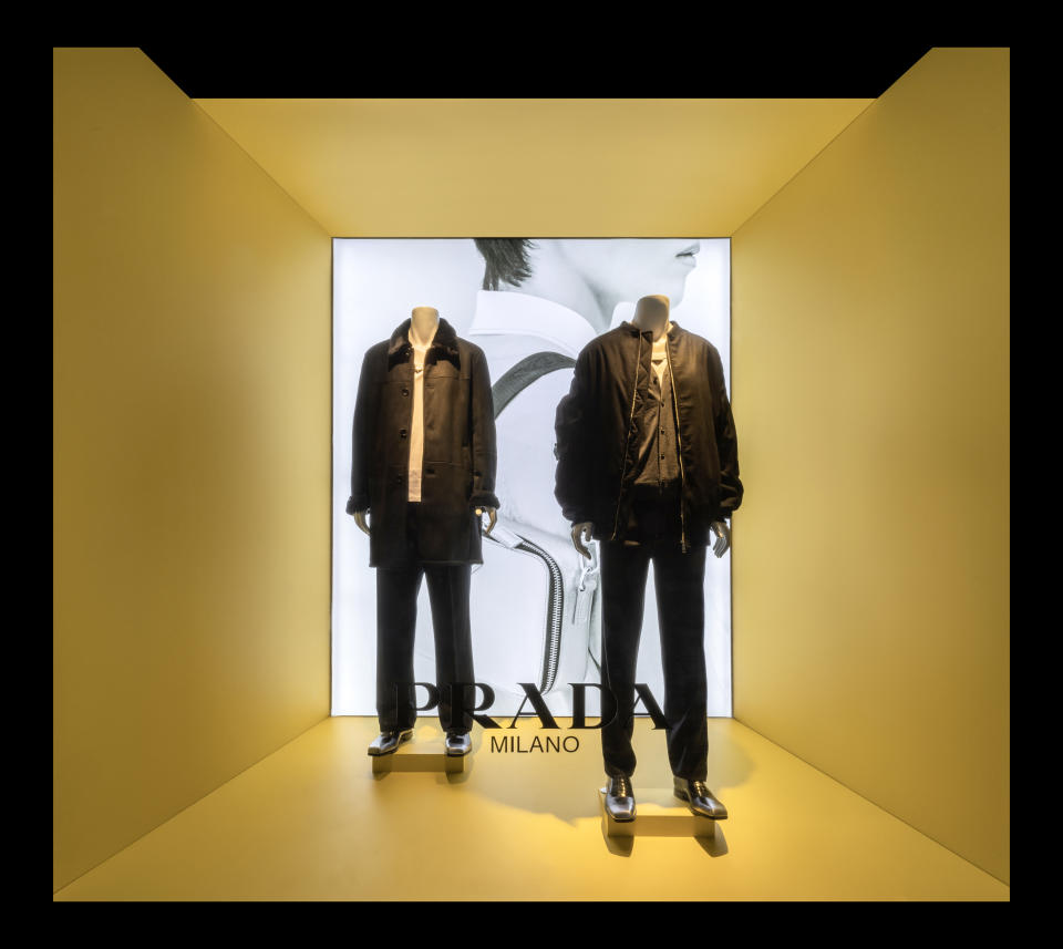 Prada men’s is being offered at Saks Fifth Avenue for a limited time frame.