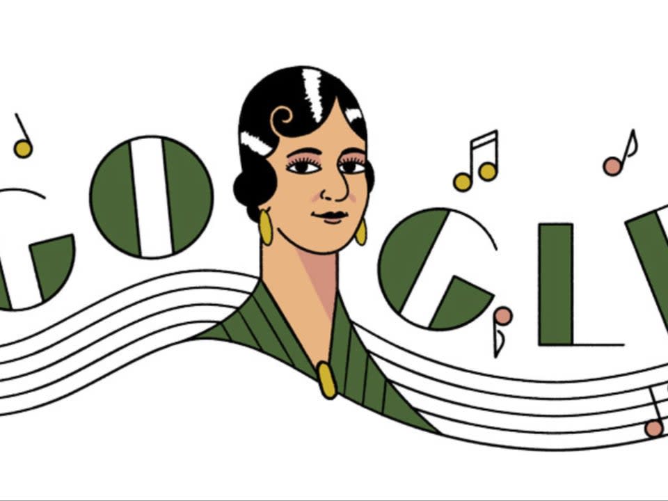 <p>Google celebra a la cantante, compositora y compositora mexicana María Grever con un Doodle en el aniversario del día en que grabó uno de sus “mayores éxitos”</p> (Google Doodle)