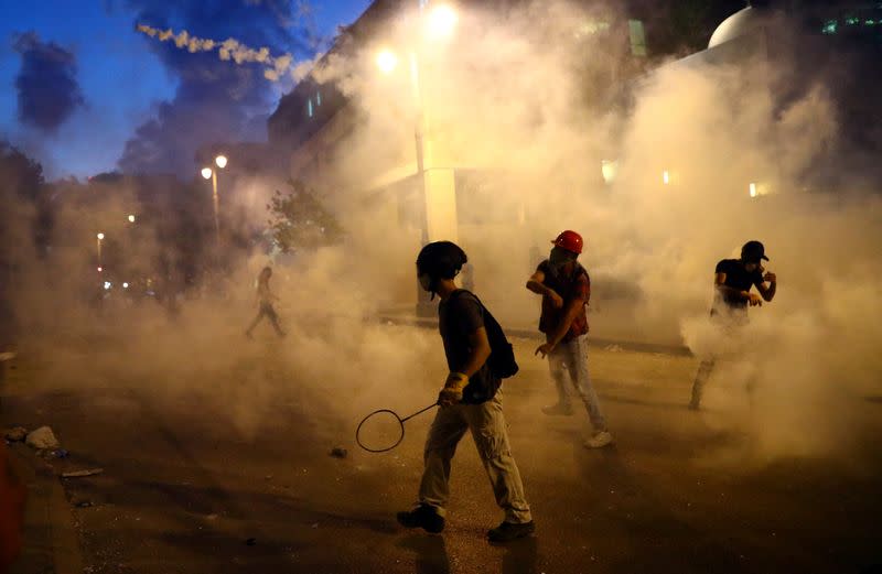 Protest following Tuesday's blast, in Beirut