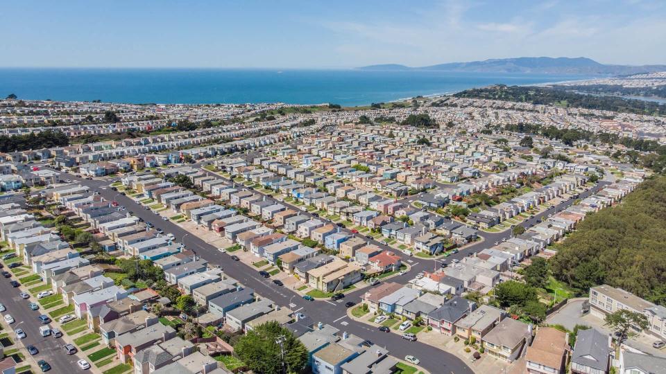 San Francisco Outer Sunset District from Above.