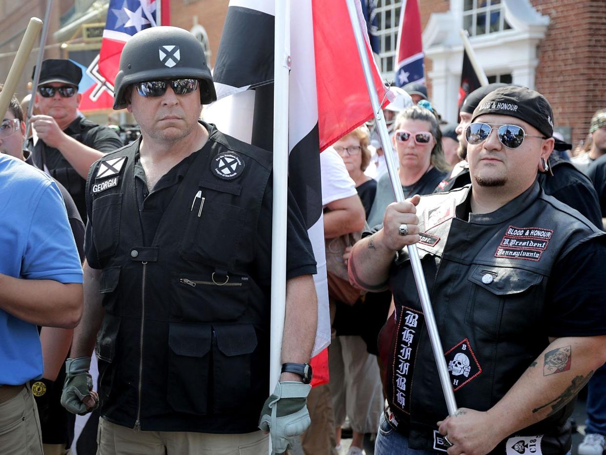 Hundreds of white nationalists, neo-Nazis and members of the alt-right marched during the "Unite the Right" rally in Charlottesville: CHIP SOMODEVILLA/GETTY IMAGES
