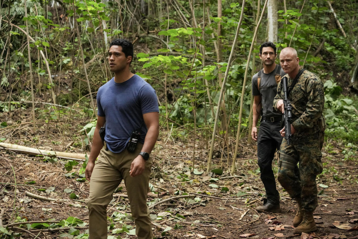 Alex Tarrant, Noah Mills and guest star Sean Carrigan