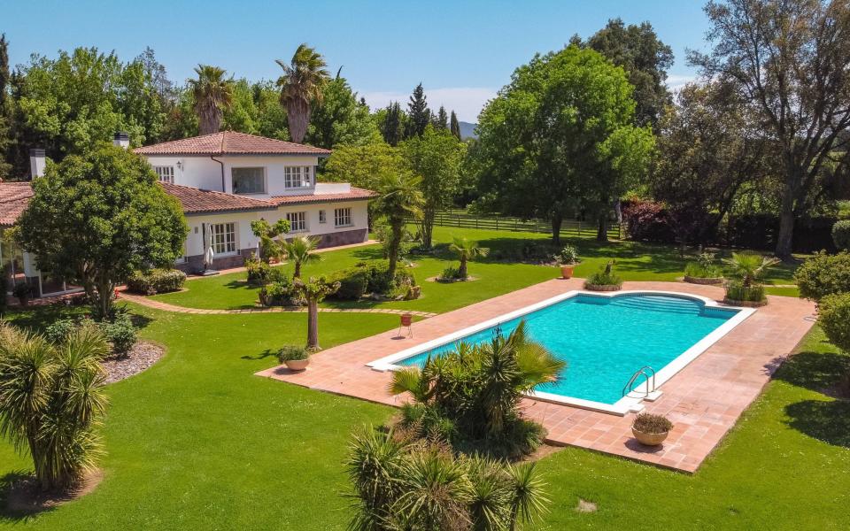 A five-bedroom house with a large pool that is minutes away from Girona and its international schools. It is €1.1m with Lucas Fox/Savills