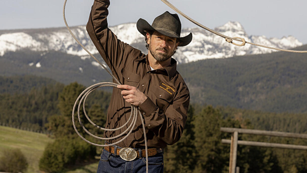  Ryan swinging a lasso on Yellowstone. 