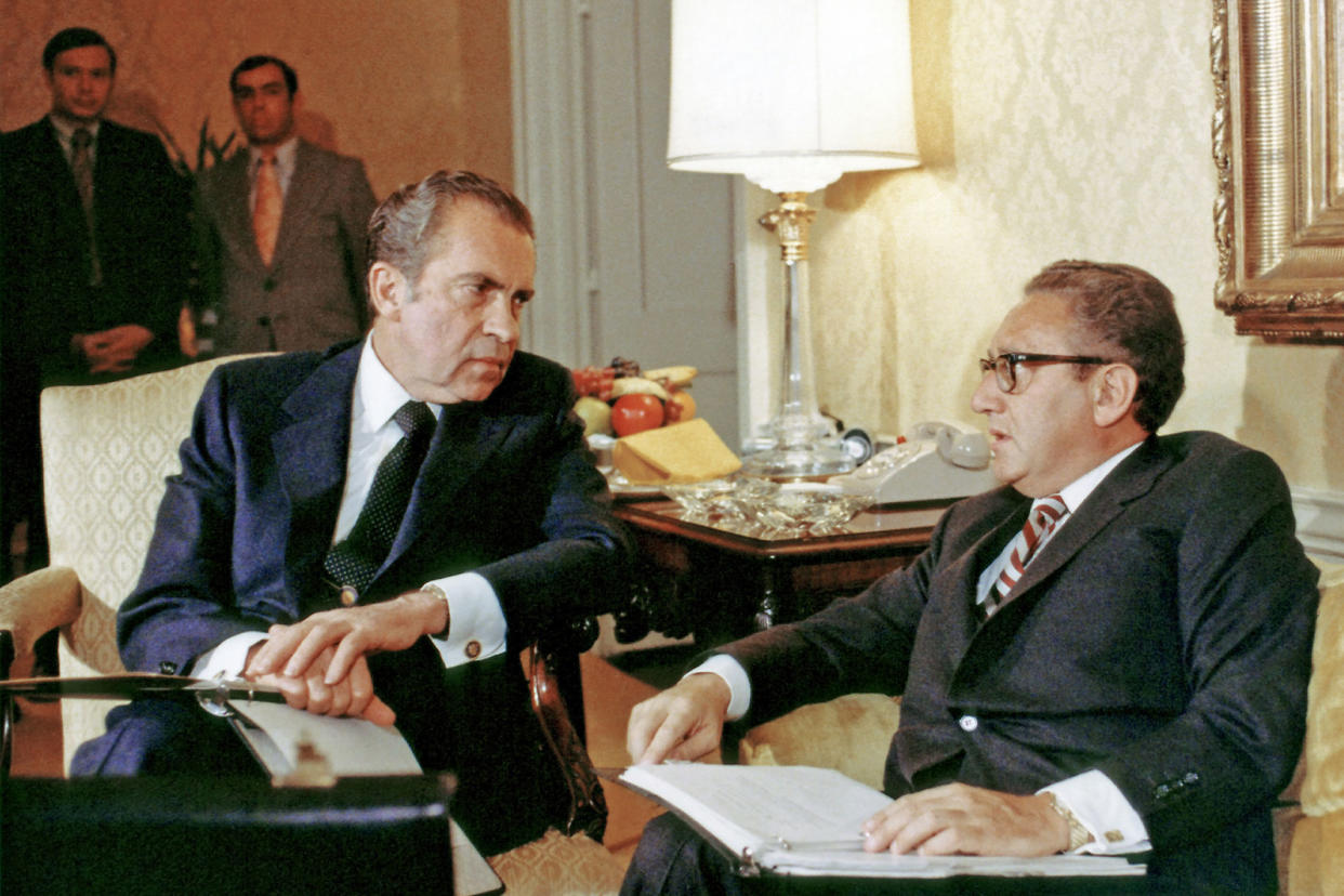 Richard Nixon; Henry Kissinger White House via CNP/Getty Images