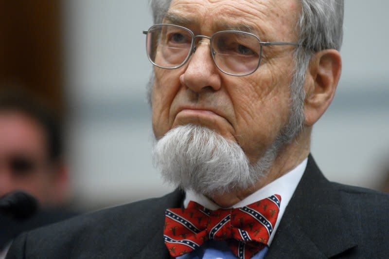 Former Surgeon General C. Everett Koop testifies before a House Oversight and Government Reform Committee hearing on the surgeon general's role to the nation in Washington on July 10, 2007. On May 16, 1988, Koop said nicotine was as addictive as heroin or cocaine and called for the licensing of tobacco product vendors. File Photo by Kevin Dietsch/UPI