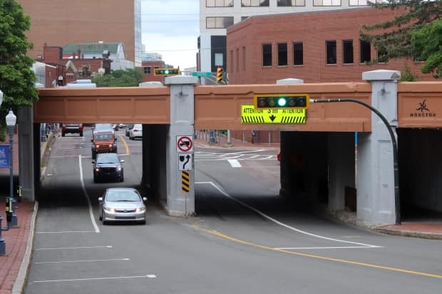 Drivers of loud motorcycles and cars frequently use Moncton's subway underpass as a way to amplify the sound from their vehicles. (Shane Magee/CBC - image credit)