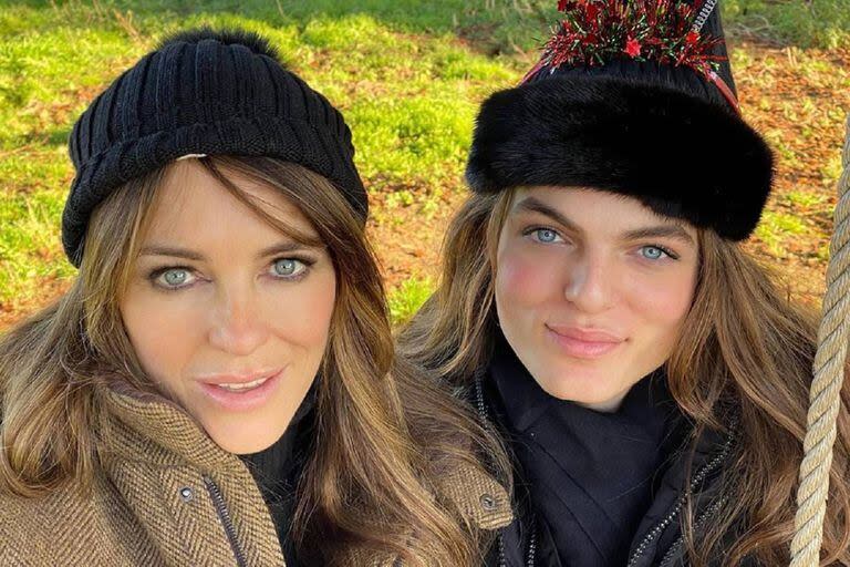 Elizabeth Hurley y su hijo Damian