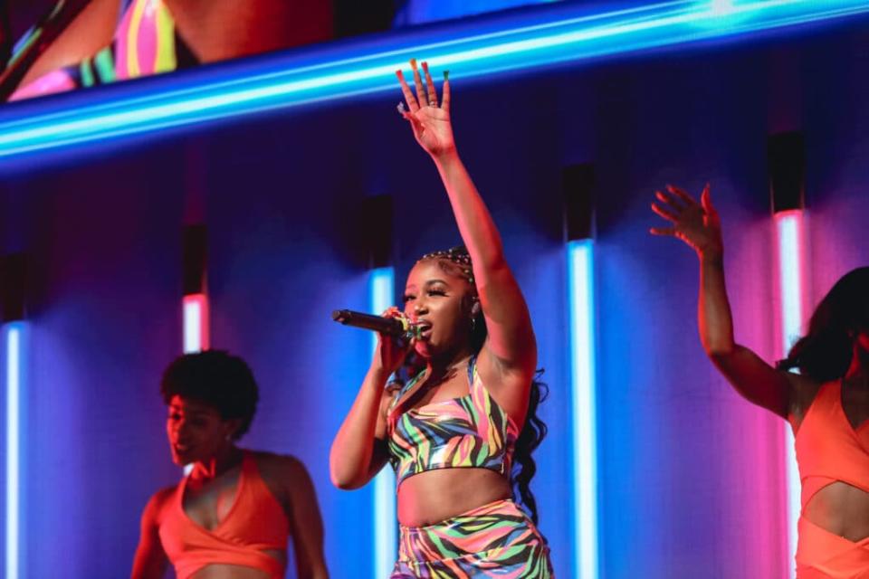 <em>Yung Baby Tate Performs at YouTube Concert at the Apollo Theater in Harlem during Advertising Week</em>/ <strong><em>Photo Credit: Steven Eloiseau</em></strong>