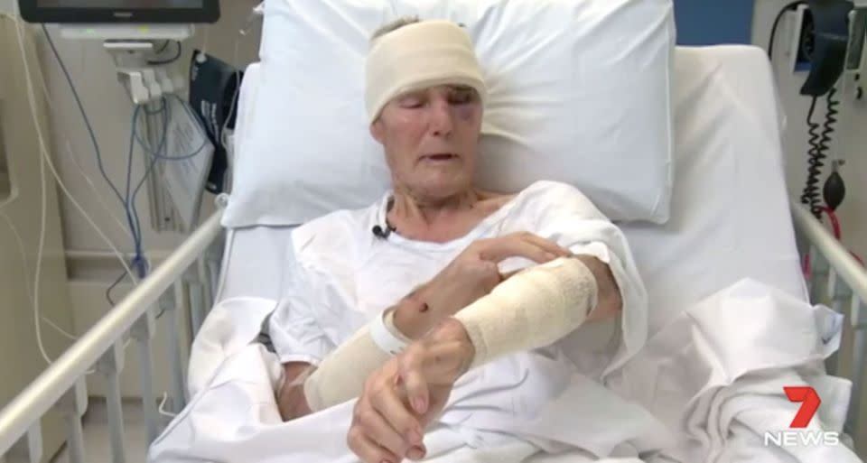 Barry Lawless, 83, was savagely bashed by a home intruder. Source: 7 News