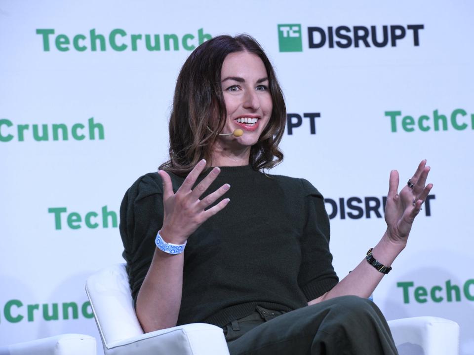 Coalition Operators cofounder and general partner Ashley Mayer speaks onstage during TechCrunch Disrupt 2023 at Moscone Center on September 19, 2023 in San Francisco, California.