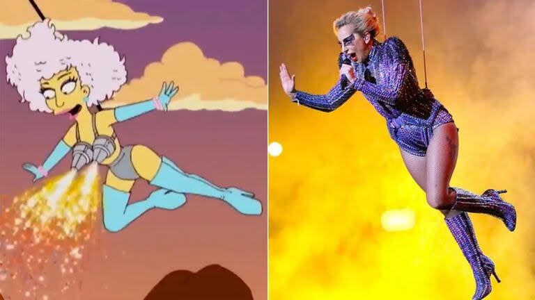 La escena de Lady Gaga que predijeron Los Simpson. Captura: Los Simpson