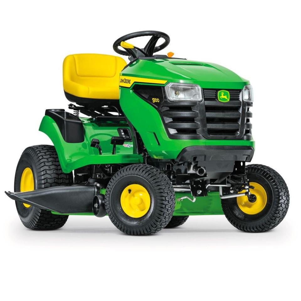<p><a href="https://go.redirectingat.com?id=74968X1596630&url=https%3A%2F%2Fwww.lowes.com%2Fpd%2FJohn-Deere-S100-17-5-HP-Side-By-Side-Hydrostatic-42-in-Riding-Lawn-Mower-with-Mulching-Capability-Kit-Sold-Separately%2F5001418905&sref=https%3A%2F%2Fwww.popularmechanics.com%2Fhome%2Flawn-garden%2Fa27557684%2Fbest-riding-lawn-mower%2F" rel="nofollow noopener" target="_blank" data-ylk="slk:Shop Now;elm:context_link;itc:0;sec:content-canvas" class="link ">Shop Now</a></p><p>S100 Lawn Tractor</p><p>lowes.com</p><p>$2399.00</p>