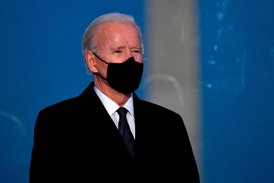 President-elect Joe Biden leads a ceremony honoring America's COVID-19 dead at the Lincoln Memorial in Washington.