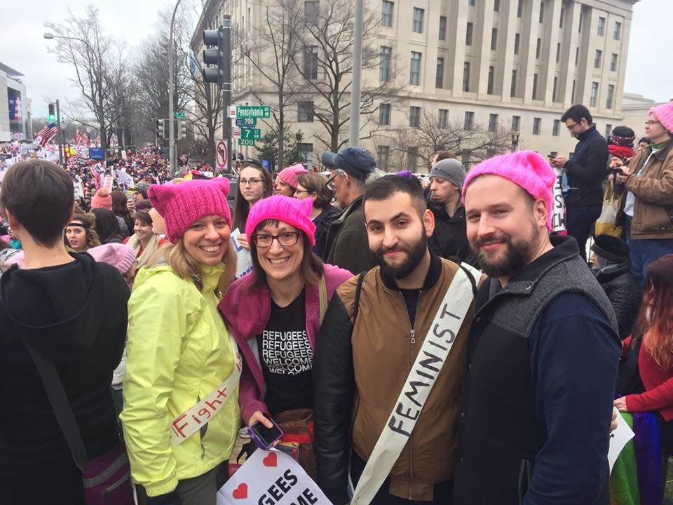 Askaryar participates in the Women's March in 2017. (Photo: Bilal Askaryar)