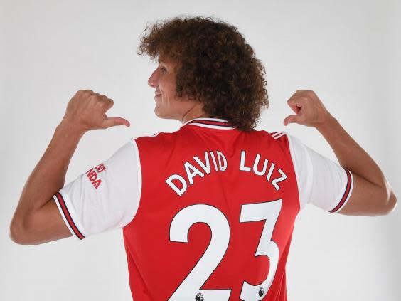 Luiz will wear the No 23 shirt at Arsenal (Getty)