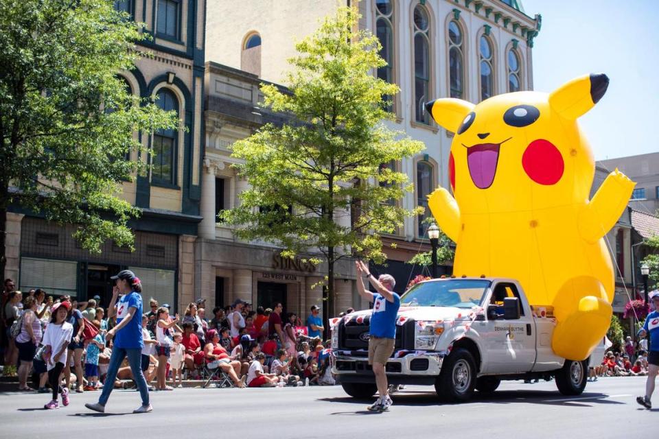 Lexington’s 4th of July parade through Main Street in downtown Lexington, Ky., Monday, July 4, 2022.