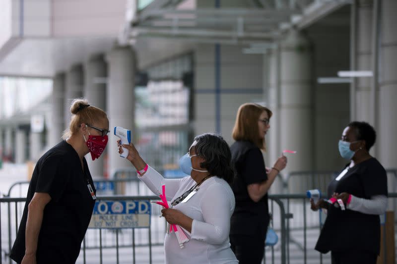 Inside the New Orleans convention center preparing for COVID patients