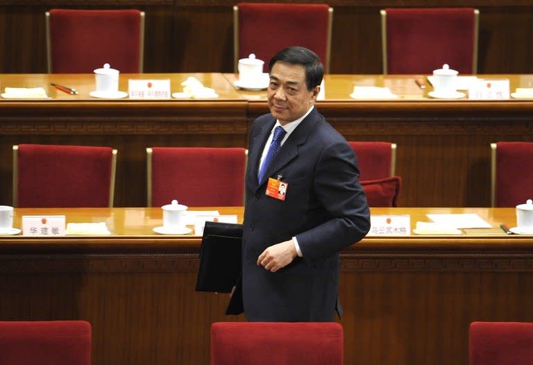 Bo Xilai attends a National People's Congress session at the Great Hall of the People in Beijing, March 9, 2012. As Chongqing boss and member of the elite Politburo, Bo stood out for his suave and open demeanour, seen as refreshing among China's rigid leadership. But his signature ideological and anti-mafia campaigns drew both hero-worship and accusations of serious abuses